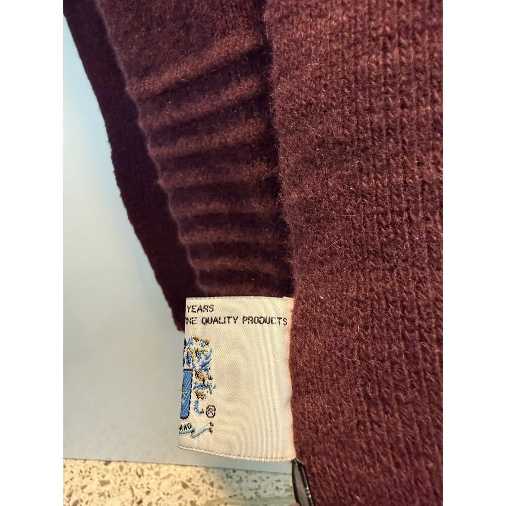Portolano 100% Cashmere Purple Scarf 8”x64” Italy wrap jewel tone quiet luxury - Picture 6 of 12